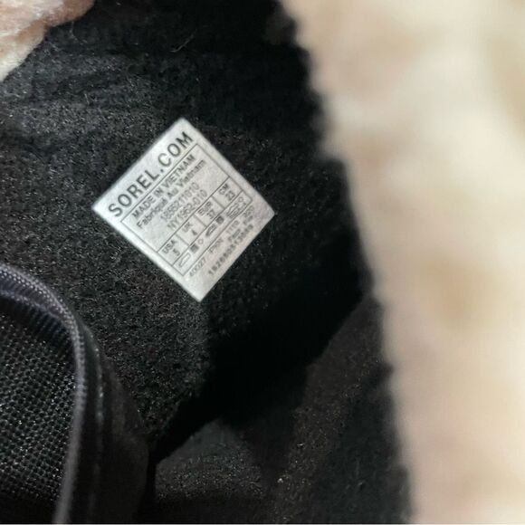 SOREL Womens 1962-010 PAC NYLON Black Ancient Waterproof Sherpa Snow Boots US7 - Picture 7 of 9